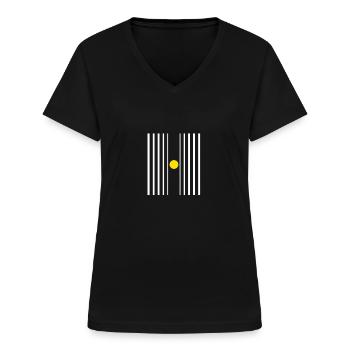 Physik - Frauen-T-Shirt mit V-Ausschnitt - Schwarz - Vorne - Lela (165cm)