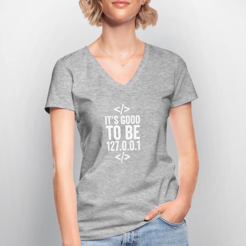 Programmierer Localhost Frauen-T-Shirt mit V-Ausschnitt