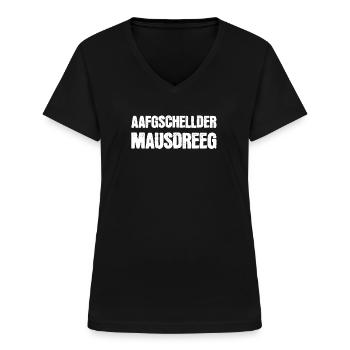 Franken Franke Bayrisch Geschenk - Frauen-T-Shirt mit V-Ausschnitt - Schwarz - Vorne - Lela (165cm)