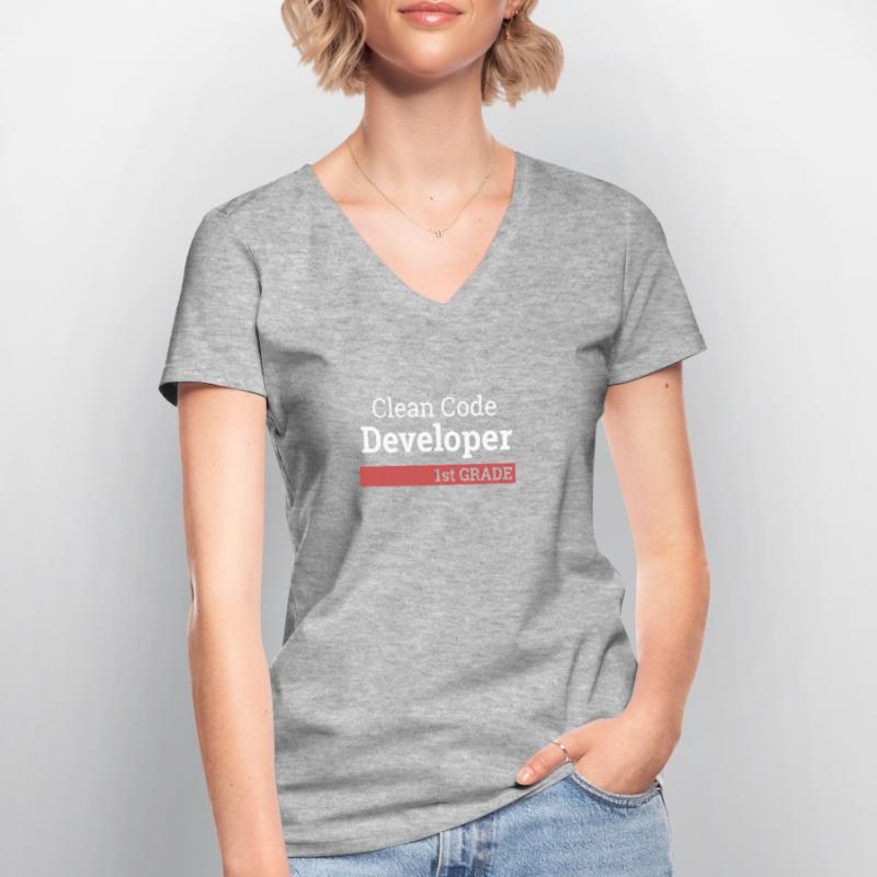 "Clean Code Developer second grade" | Programmer Women's V-neck T-shirt