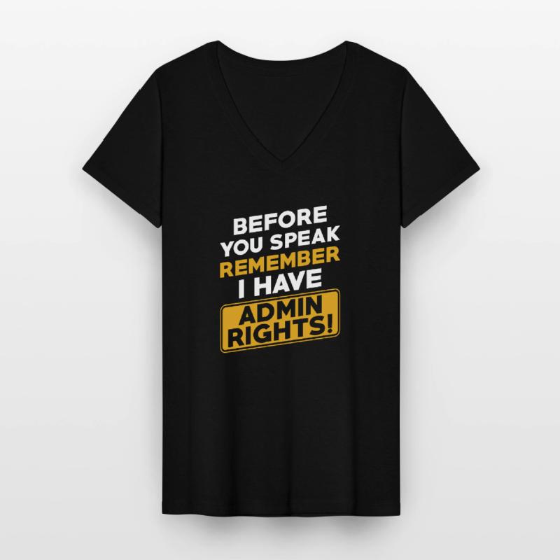 Administrator Informatiker Programmierer Admin Frauen-T-Shirt mit V-Ausschnitt