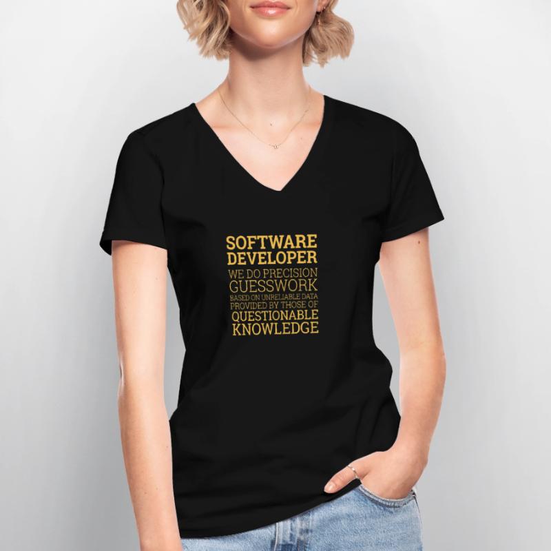 "Software Developer" | Programmer Women's V-neck T-shirt