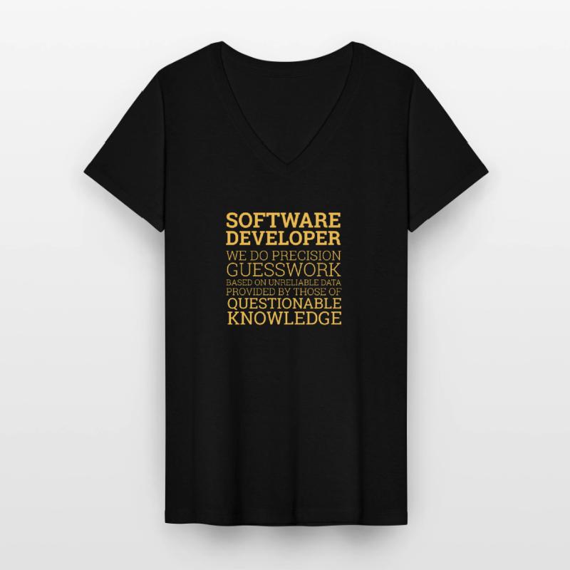"Software Developer" | Programmierer Frauen-T-Shirt mit V-Ausschnitt