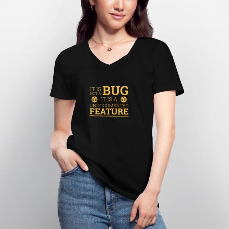 "Not a Bug" | Programmer, Programmer Women's V-neck T-shirt