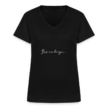 Kroatien Sprüche Geschenk Kroatisch - Frauen-T-Shirt mit V-Ausschnitt - Schwarz - Vorne - Lela (165cm)