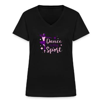 Tanzen Tänzerin Tänzer Tanz Lustig Geschenk - Frauen-T-Shirt mit V-Ausschnitt - Schwarz - Vorne - Lela (165cm)