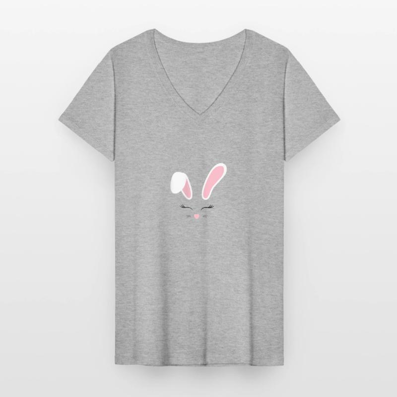 Easter Happy Easter Easter Egg Ears Women's V-neck T-shirt