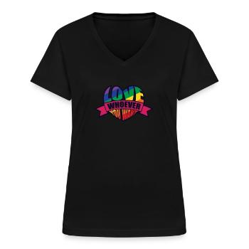 Gay Pride - Frauen-T-Shirt mit V-Ausschnitt - Schwarz - Vorne - Lela (165cm)