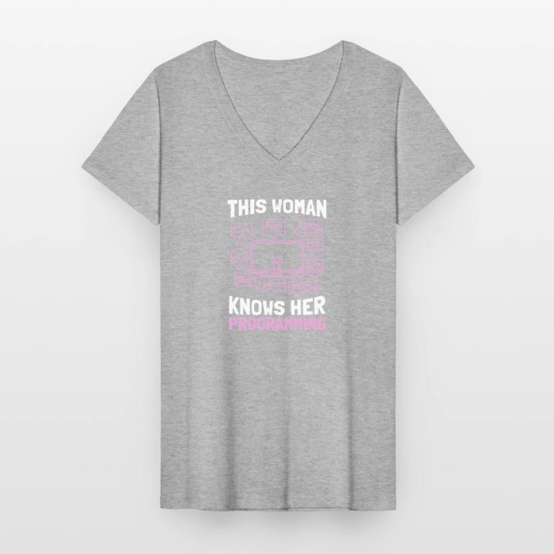 Programmer Coder Software Developer Women's V-neck T-shirt