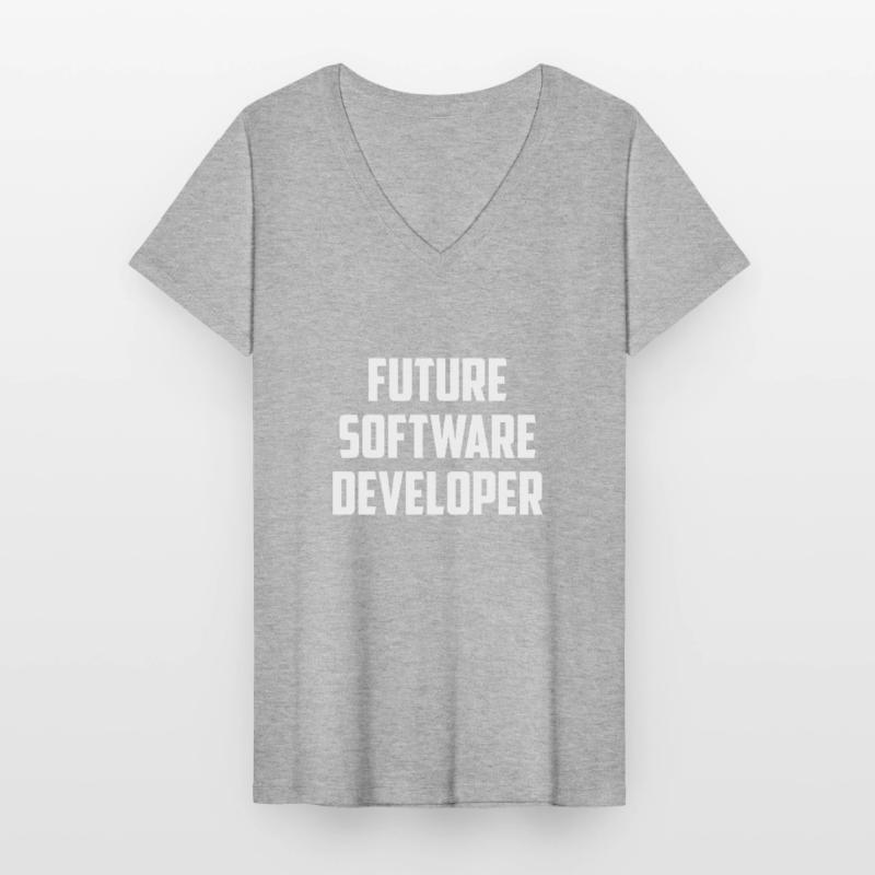 Future Software Developer Computer Nerd Women's V-neck T-shirt