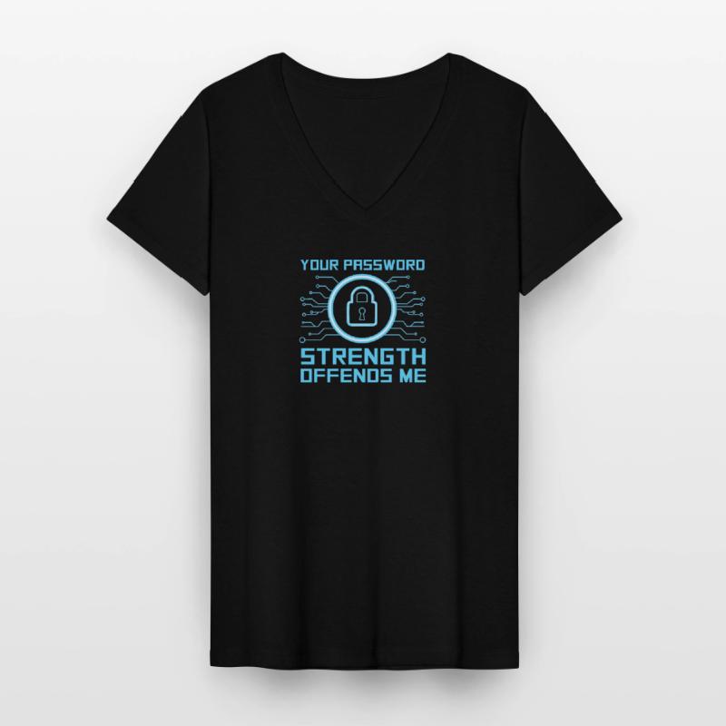 Hacker Programmer Developer Computer Science Women's V-neck T-shirt