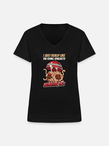 FSM - Frauen-T-Shirt mit V-Ausschnitt - Schwarz