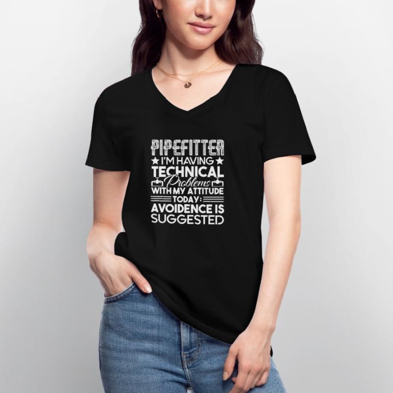 Pipefitter Pipefitter Having Technical Problem Women's V-neck T-shirt