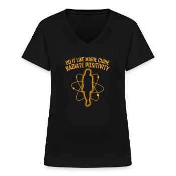 Nuclear power station - Women's V-neck T-shirt - black - Front - Lela (165cm)