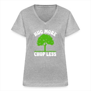 Tree conservationists and environmentalists - Women's V-neck T-shirt - sports grey - Front - Lela (165cm)