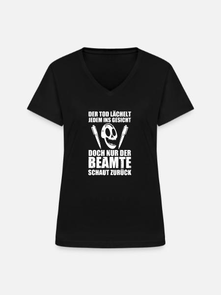 Beamter Beruf Beamte Geschenk - Frauen-T-Shirt mit V-Ausschnitt - Schwarz