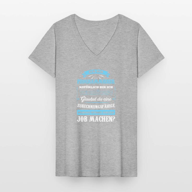 Programmierer Beruf Coder Geschenk Frauen-T-Shirt mit V-Ausschnitt
