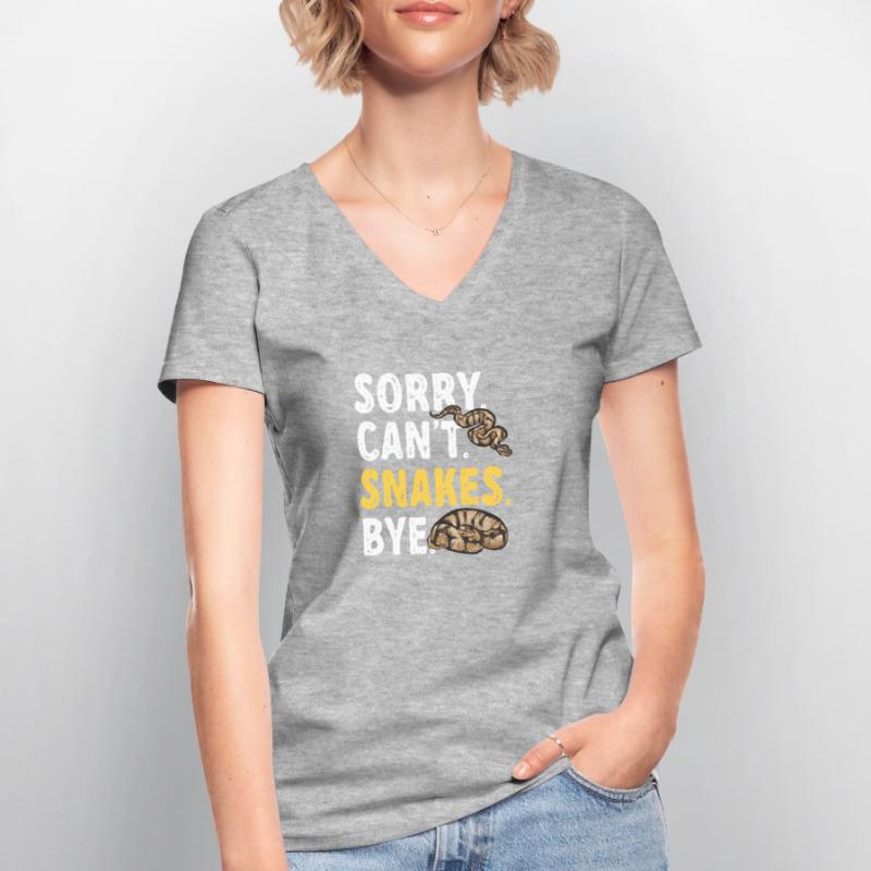 Ball Python Snake King Python T-shirt col V Femme