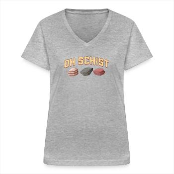 Rock Hunting Mineral Hunter - Women's V-neck T-shirt - sports grey - Front - Lela (165cm)
