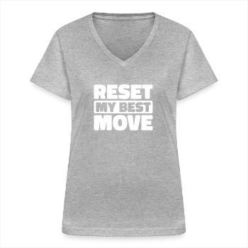 Sim Racing - Women's V-neck T-shirt - sports grey - Front - Lela (165cm)