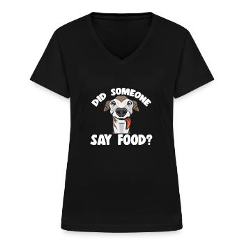 Italian Greyhound Greyhound Dogs - Women's V-neck T-shirt - black - Front - Lela (165cm)