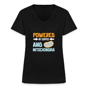 Biologie Lehrer Motiv Naturwissenschaft - Frauen-T-Shirt mit V-Ausschnitt - Schwarz - Vorne - Lela (165cm)