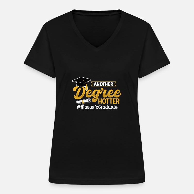 Master's Degree Studium Master Abschluss - Frauen-T-Shirt mit V-Ausschnitt - Schwarz