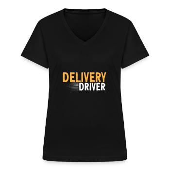 Supplier Package Delivery - Women's V-neck T-shirt - black - Front - Lela (165cm)