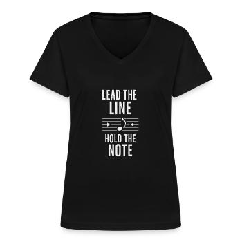 Das Chormitglied High School College Vocal - Frauen-T-Shirt mit V-Ausschnitt - Schwarz - Vorne - Lela (165cm)