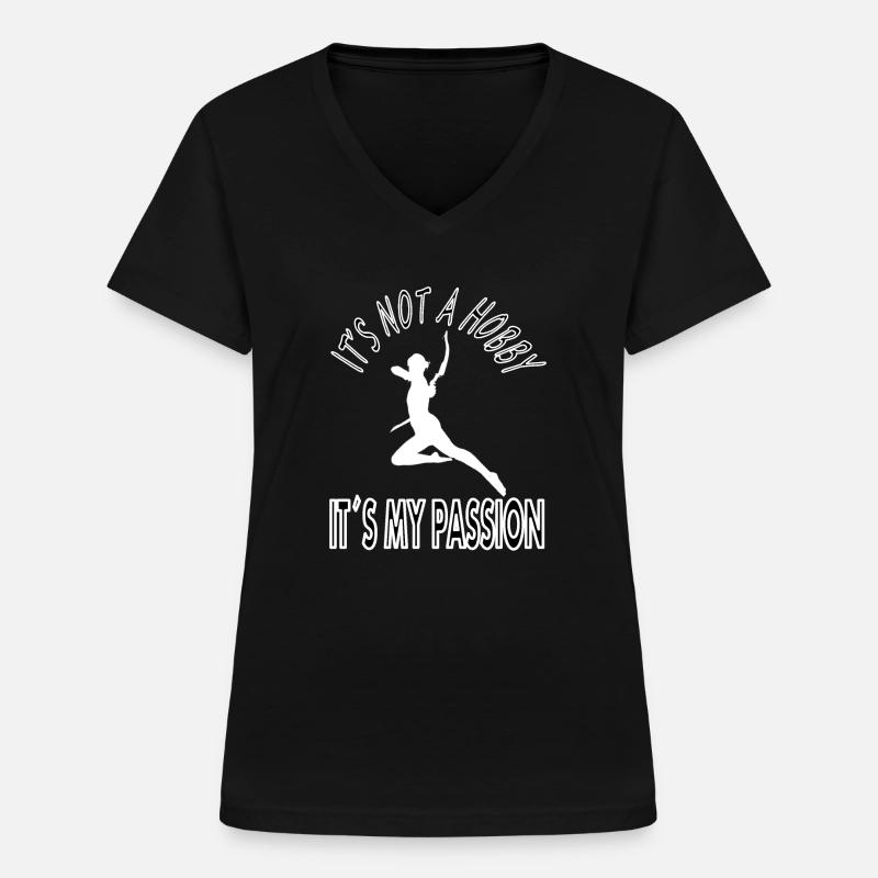 bogenschießen Schießsport Reiterbogen Geschenkidee - Frauen-T-Shirt mit V-Ausschnitt - Schwarz