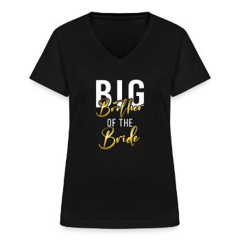 Big Brother Gift - Frauen-T-Shirt mit V-Ausschnitt - Schwarz - Vorne - Lela (165cm)