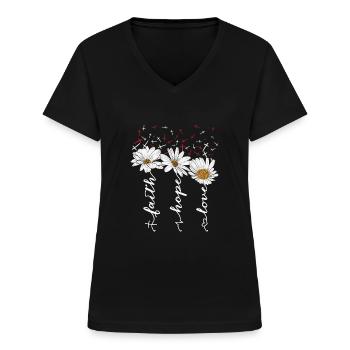 Christian Proverbs - Women's V-neck T-shirt - black - Front - Lela (165cm)
