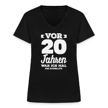 Lustiges Geschenk Zum 20. Geburtstag - Frauen-T-Shirt mit V-Ausschnitt - Schwarz - Vorne - Lela (165cm)