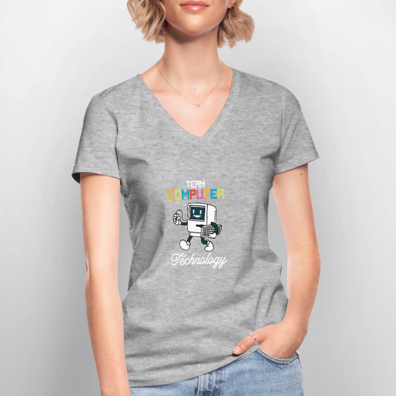 Informatiker Programmierer Admin Computer Geschenk Frauen-T-Shirt mit V-Ausschnitt