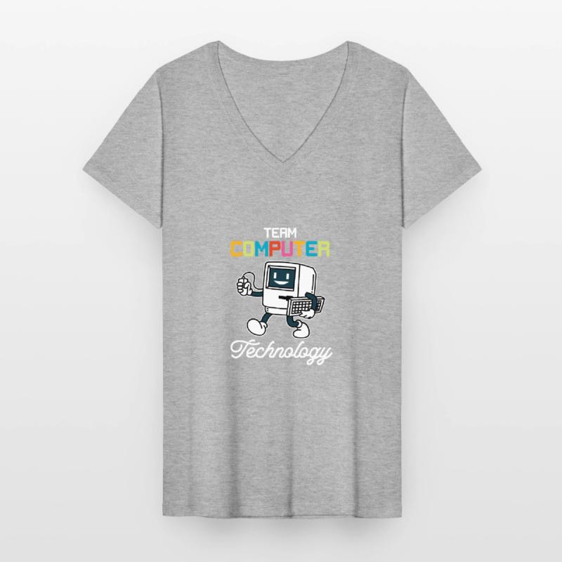 Informatiker Programmierer Admin Computer Geschenk Frauen-T-Shirt mit V-Ausschnitt