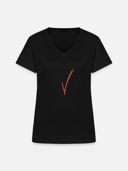 Haken - Frauen-T-Shirt mit V-Ausschnitt - Schwarz