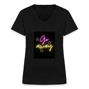 Partez - T-shirt col V Femme - noir - Devant - Lela (165cm)