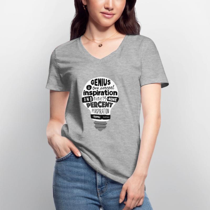 devis | Thomas Edison T-shirt col V Femme