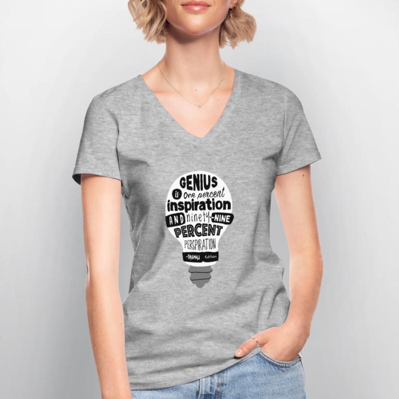 devis | Thomas Edison T-shirt col V Femme