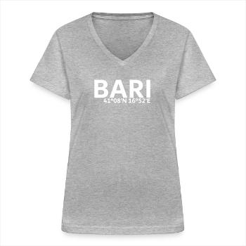 Bari coordinates - Women's V-neck T-shirt - sports grey - Front - Lela (165cm)