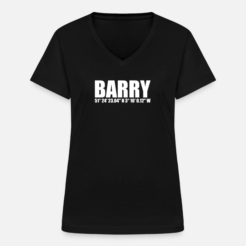 Coordinate di Barry - Maglietta da donna con scollo a V - nero