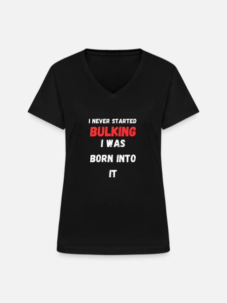 ich bin dick - Frauen-T-Shirt mit V-Ausschnitt - Schwarz