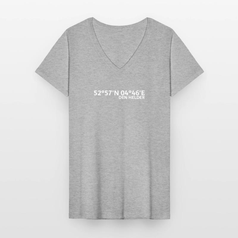 Den Helder coordinates Women's V-neck T-shirt