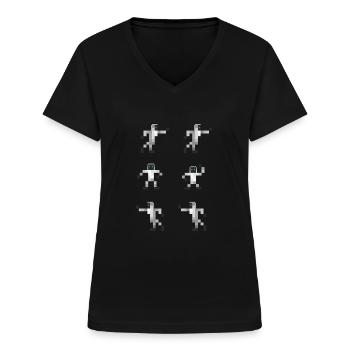 2 Island Monkeys - Frauen-T-Shirt mit V-Ausschnitt - Schwarz - Vorne - Lela (165cm)