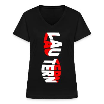 Kaiserslautern Lautern Deutschland Stadt Schrift - Frauen-T-Shirt mit V-Ausschnitt - Schwarz - Vorne - Lela (165cm)