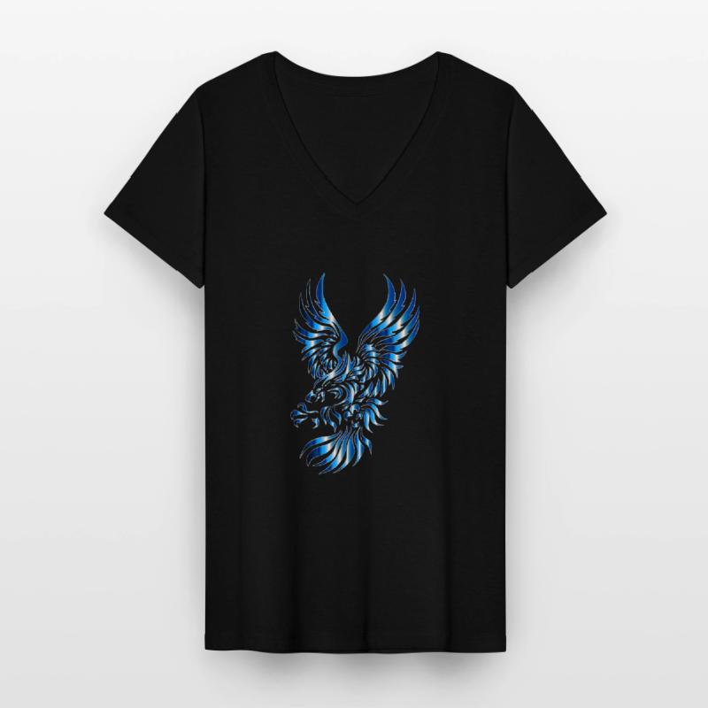 eagle eagle buzzard falcon habicht hawk falcon14 Women's V-neck T-shirt