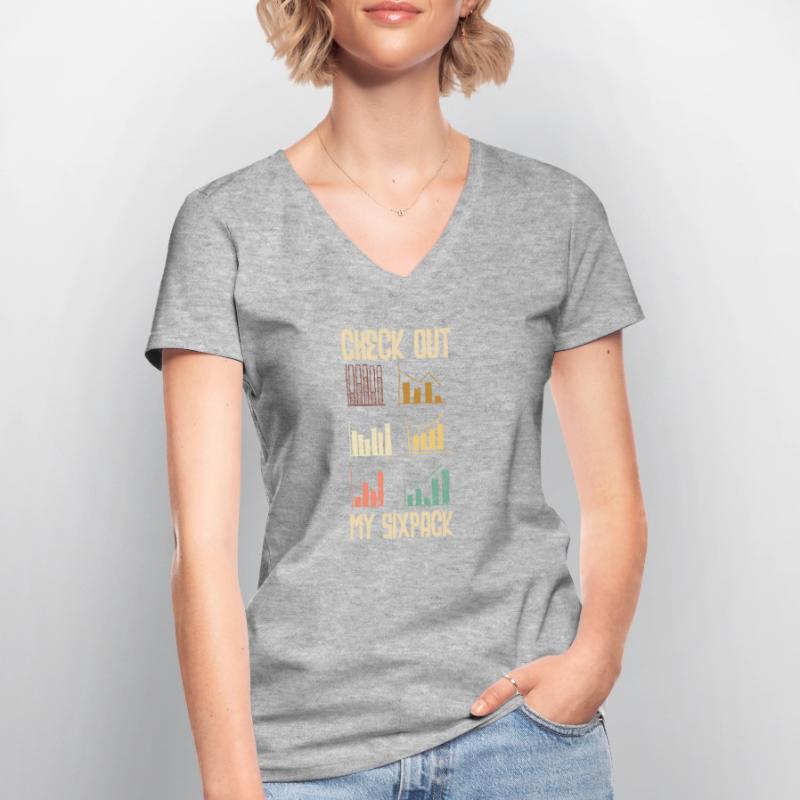Data Analytics Data Engineering Check Out My 6 Pack Women's V-neck T-shirt