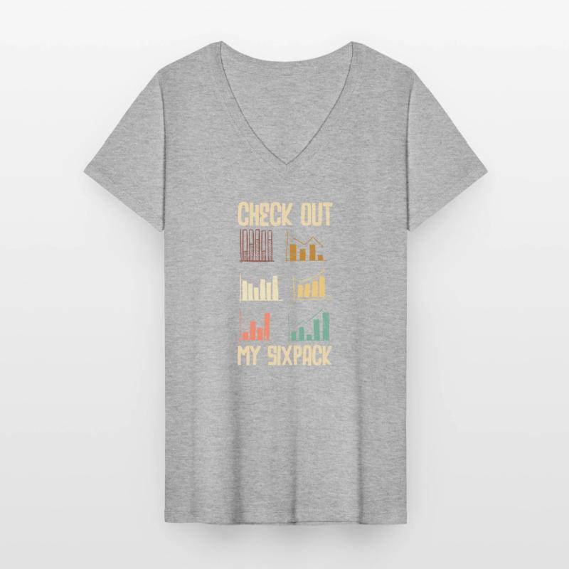 Data Analytics Data Engineering Check Out My 6 Pack Women's V-neck T-shirt