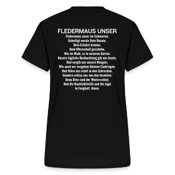 Fledermaus Fledermäuse Bat Bats Fledertier - Frauen-T-Shirt mit V-Ausschnitt - Schwarz - Hinten - Zoe (177cm)