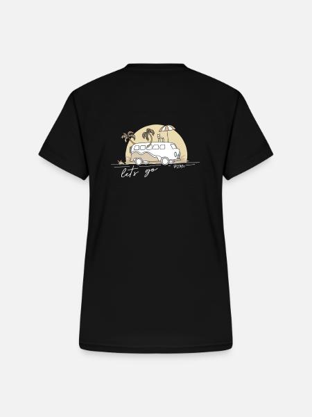 Sunny side 2 - Frauen-T-Shirt mit V-Ausschnitt - Schwarz